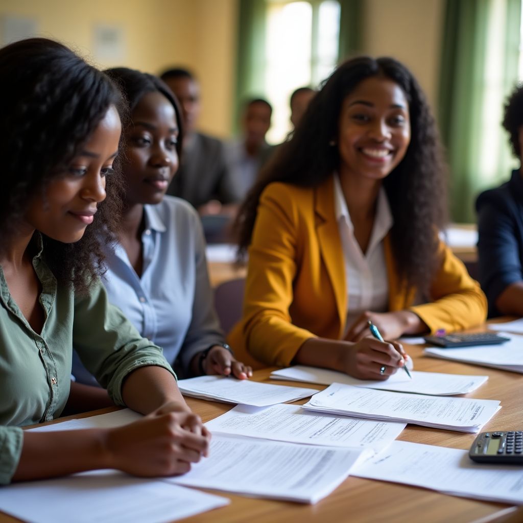 Workshop on budgeting basics in Accra community center